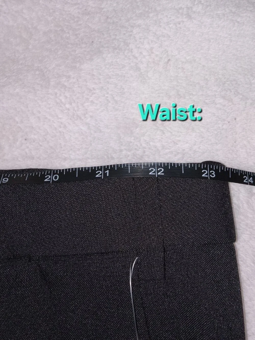 Van Heusen Dress Pants Mens 46x29 Black Premium Non Iron Extender Waist Pleated